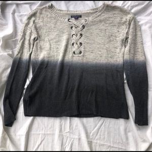 American Eagle Braided Ombré Sweater